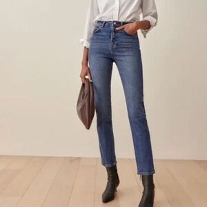Reformation Liza Ultra High Rise Straight Size 26 (hemmed)